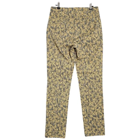 SOFT SURROUNDINGS 2DU27 Tan Blue Floral Medallion Superla Stretch Pants SIZE XS - Picture 2 of 11